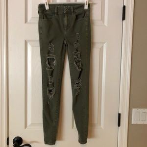 Hi-rise super skinny American eagle jeans